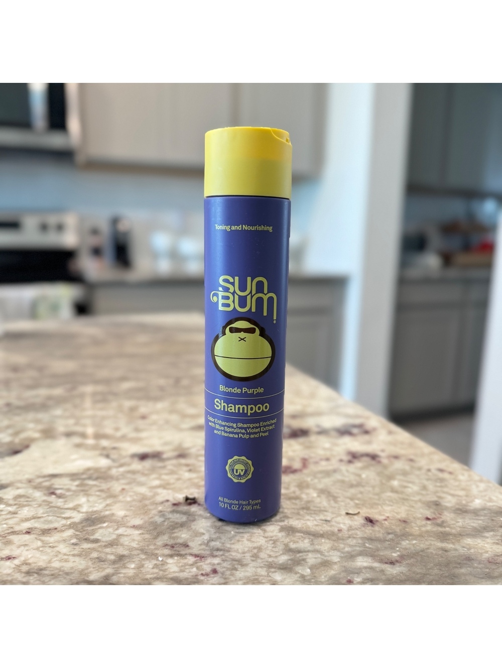 Sun Bum Blonde Purple Shampoo for All Blonde Hair Types, 10 fl oz